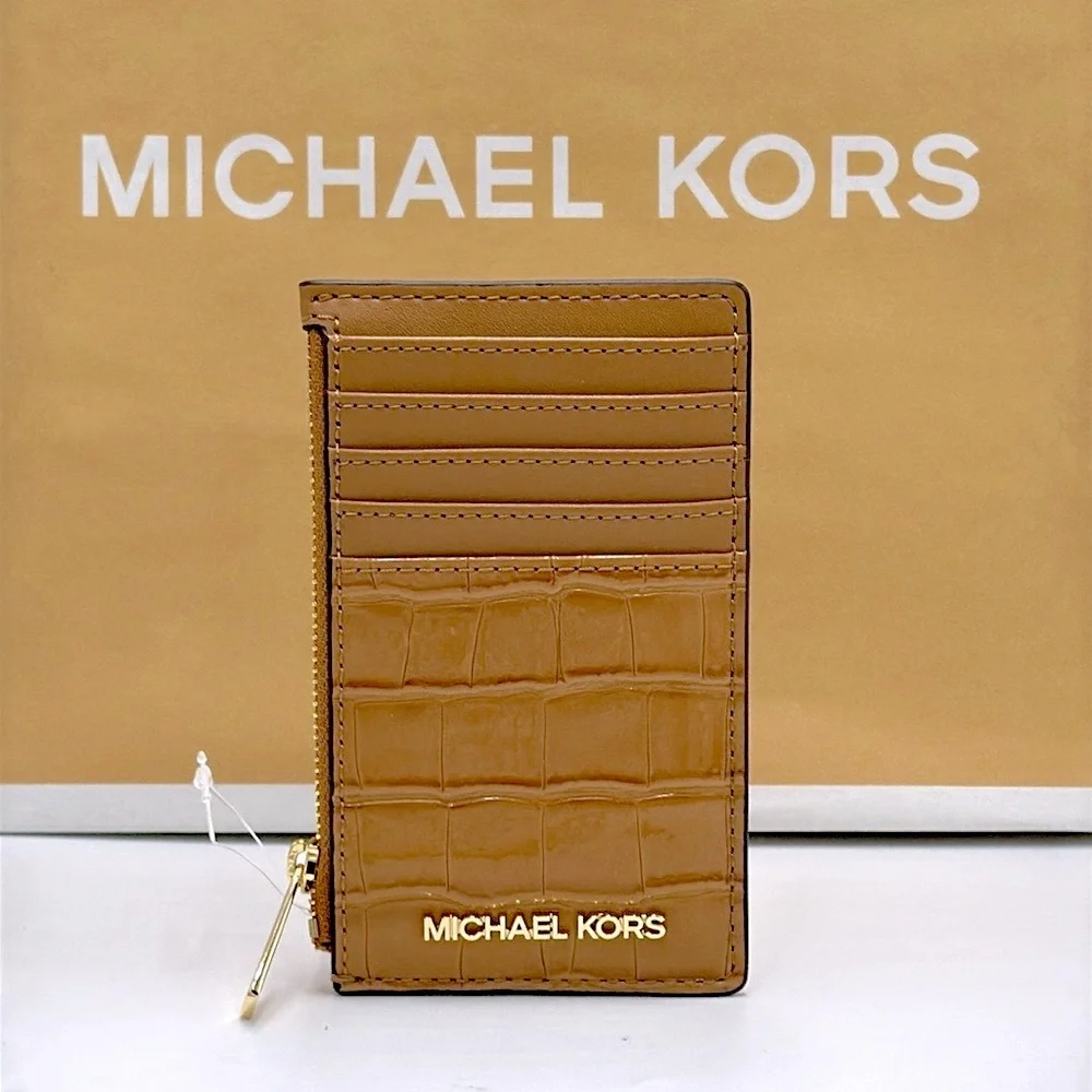 MICHAEL KORS JET SET TRAVEL MEDIUM TZ CARD CASE IN DEER